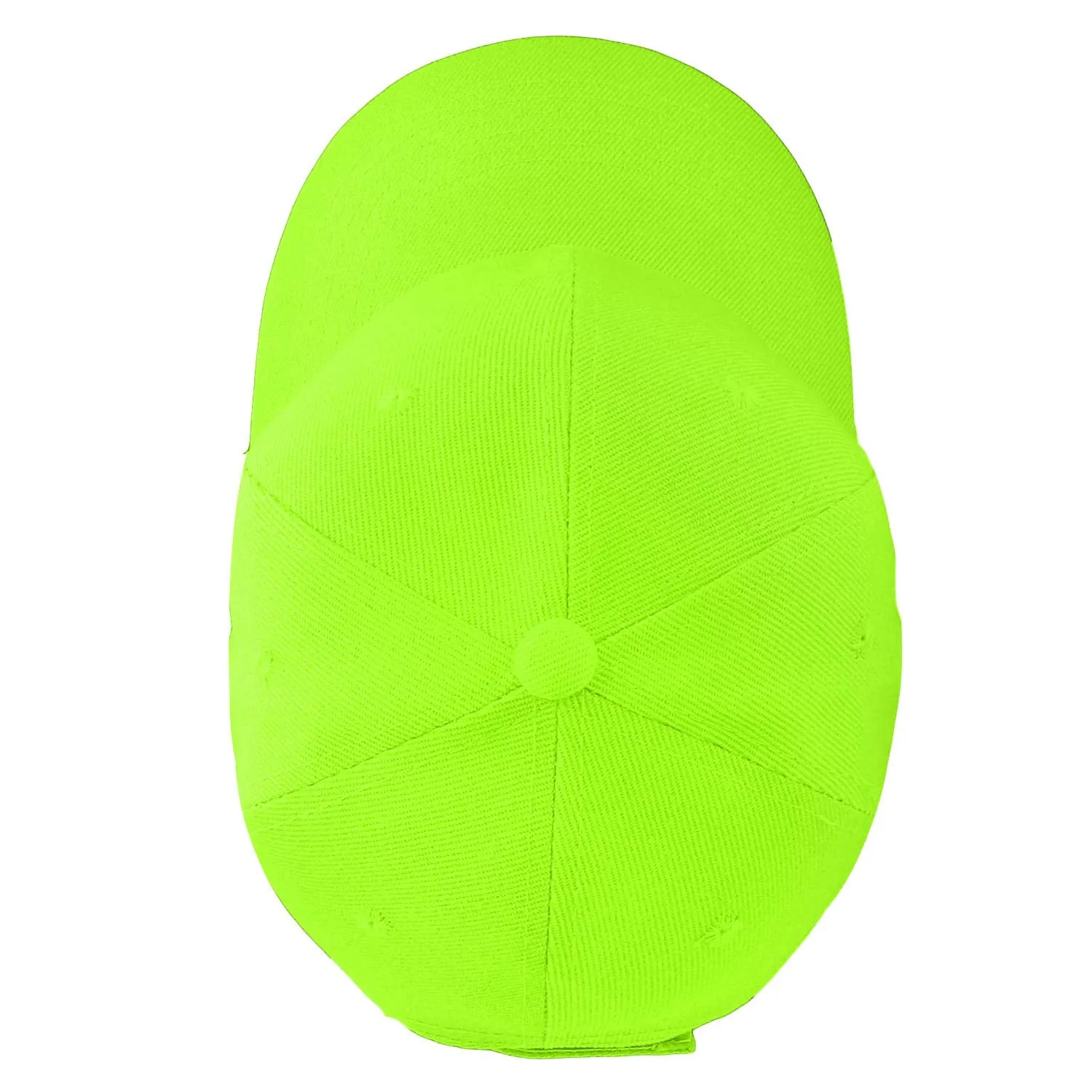 144-Pack Baseball Dad Cap Velcro Strap Adjustable Size - Neon Green