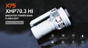 Acebeam X75 Micro-arc Oxidation Powerful Flashlight 70.3 HI 67,000 Lumens