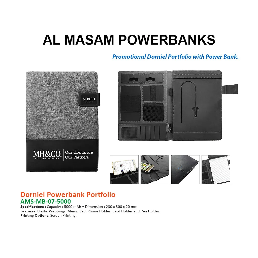 AMS-MB-07-5000 - Dorniel Power Bank Portfolio (5000 MAH)