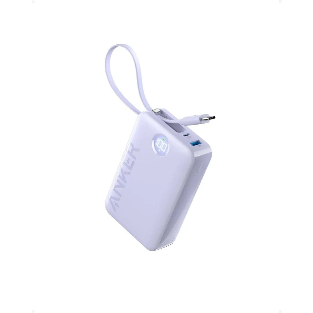 Anker 335 22.5W Charging Power Bank with Built-in USB-C Cable - A1647