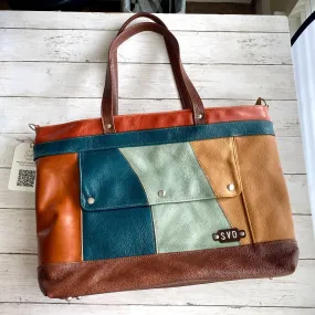 Archive Plus in Chestnut, Cognac, Dark Teal, Retro Patchwork