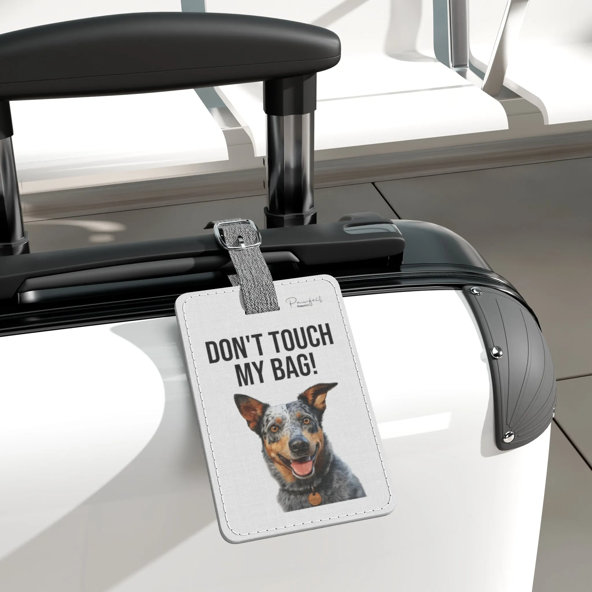 Australian Cattle Dog Saffiano Polyester Luggage Tag (scratch- and water-resistant)