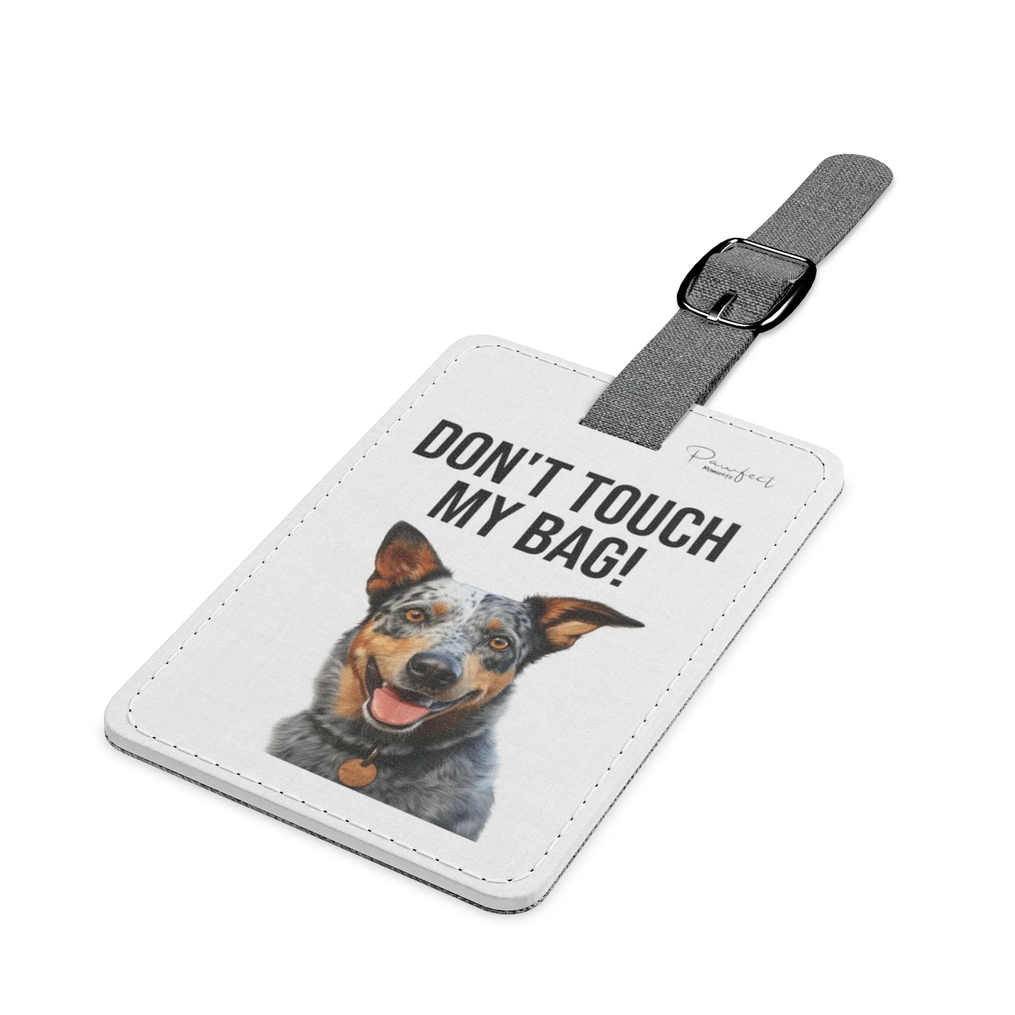Australian Cattle Dog Saffiano Polyester Luggage Tag (scratch- and water-resistant)