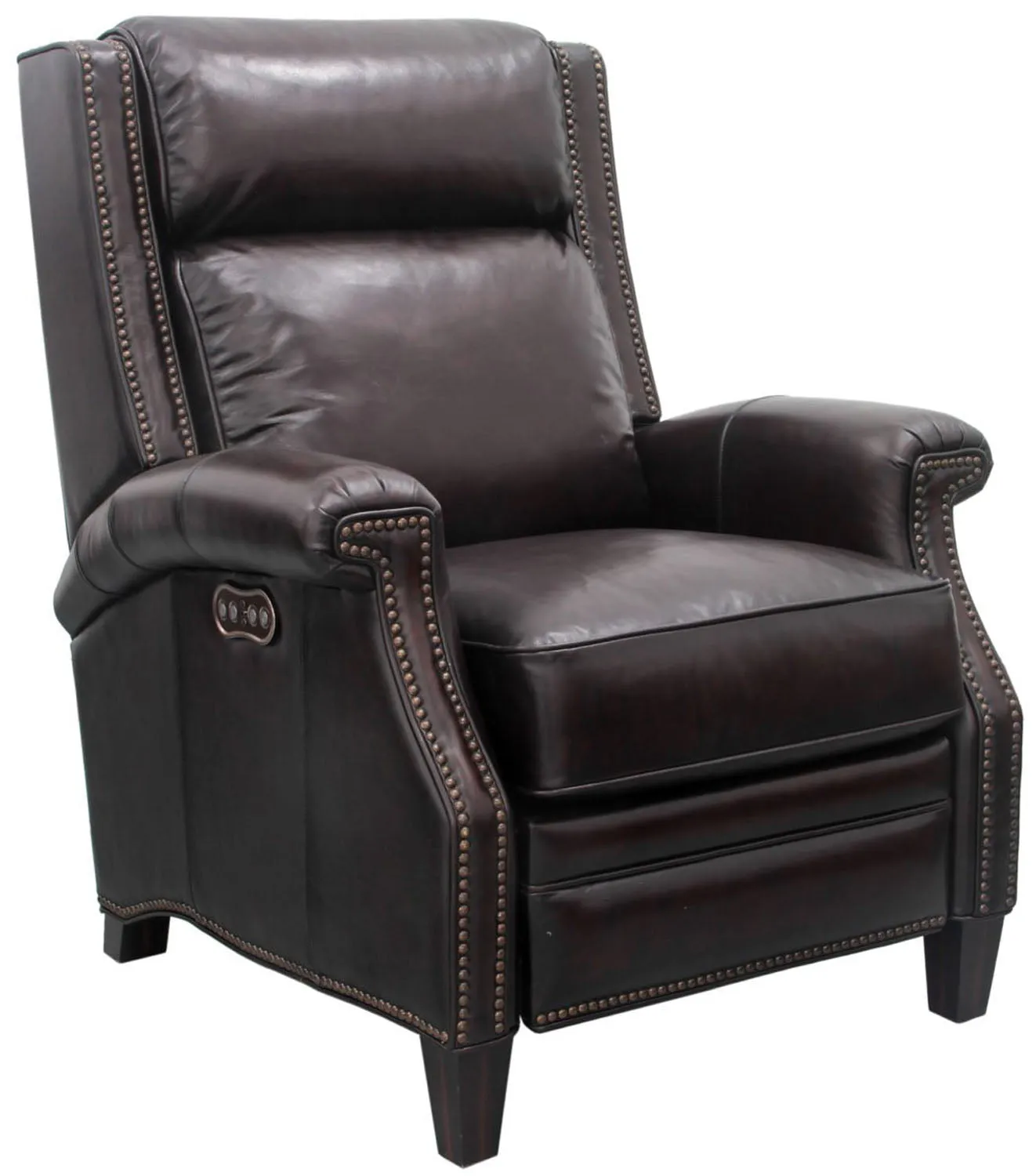 Barcalounger Barrett Wing Back Power Leather Recliner