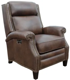 Barcalounger Barrett Wing Back Power Leather Recliner
