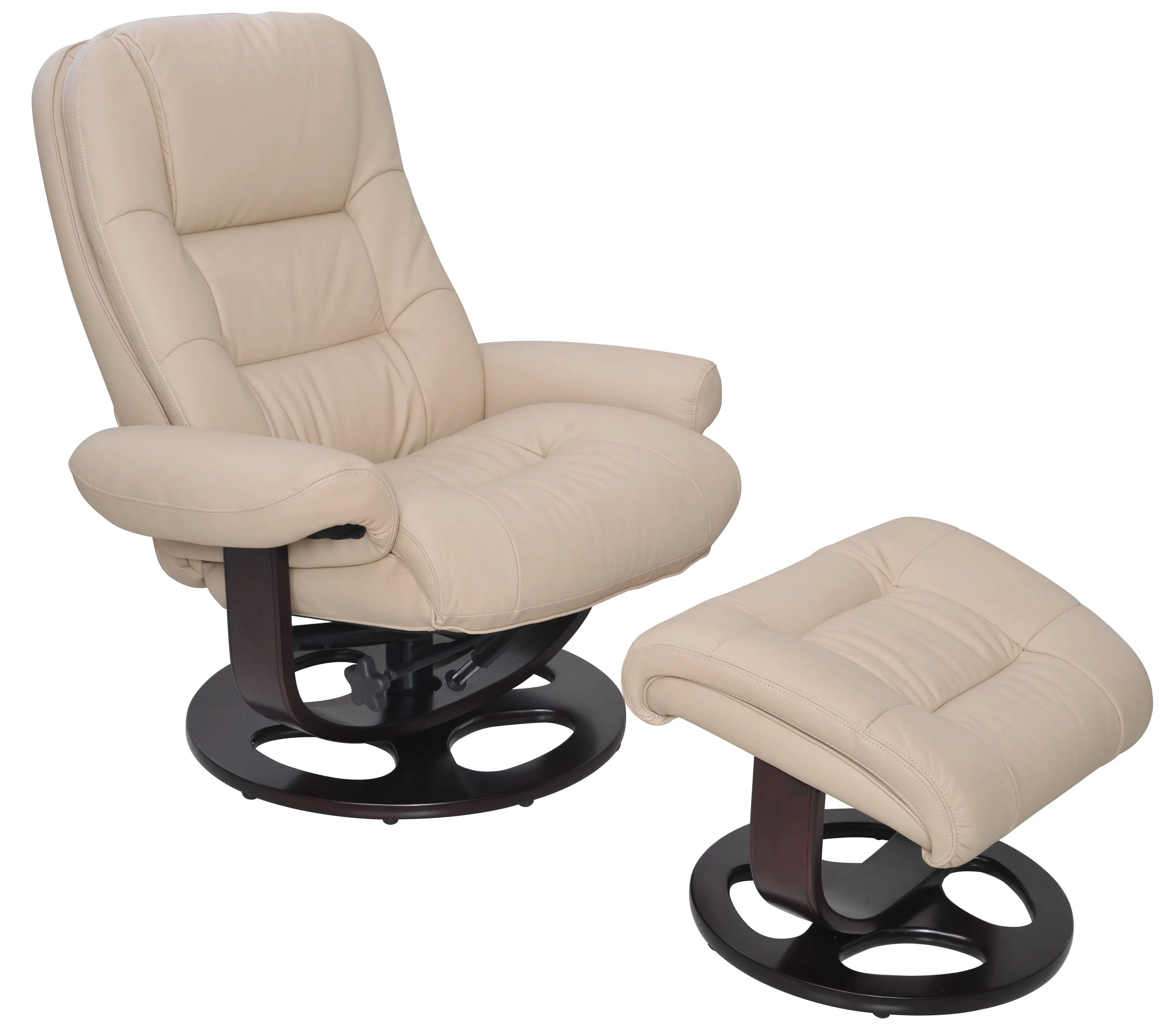 Barcalounger Jacque Leather Pedestal Recliner