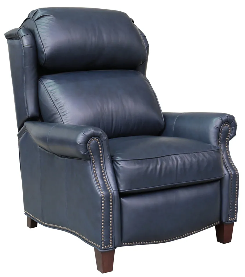 Barcalounger Meade Small Scale Wing Back Leather Recliner