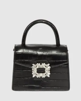 Black Eleanor Top Handle Bag
