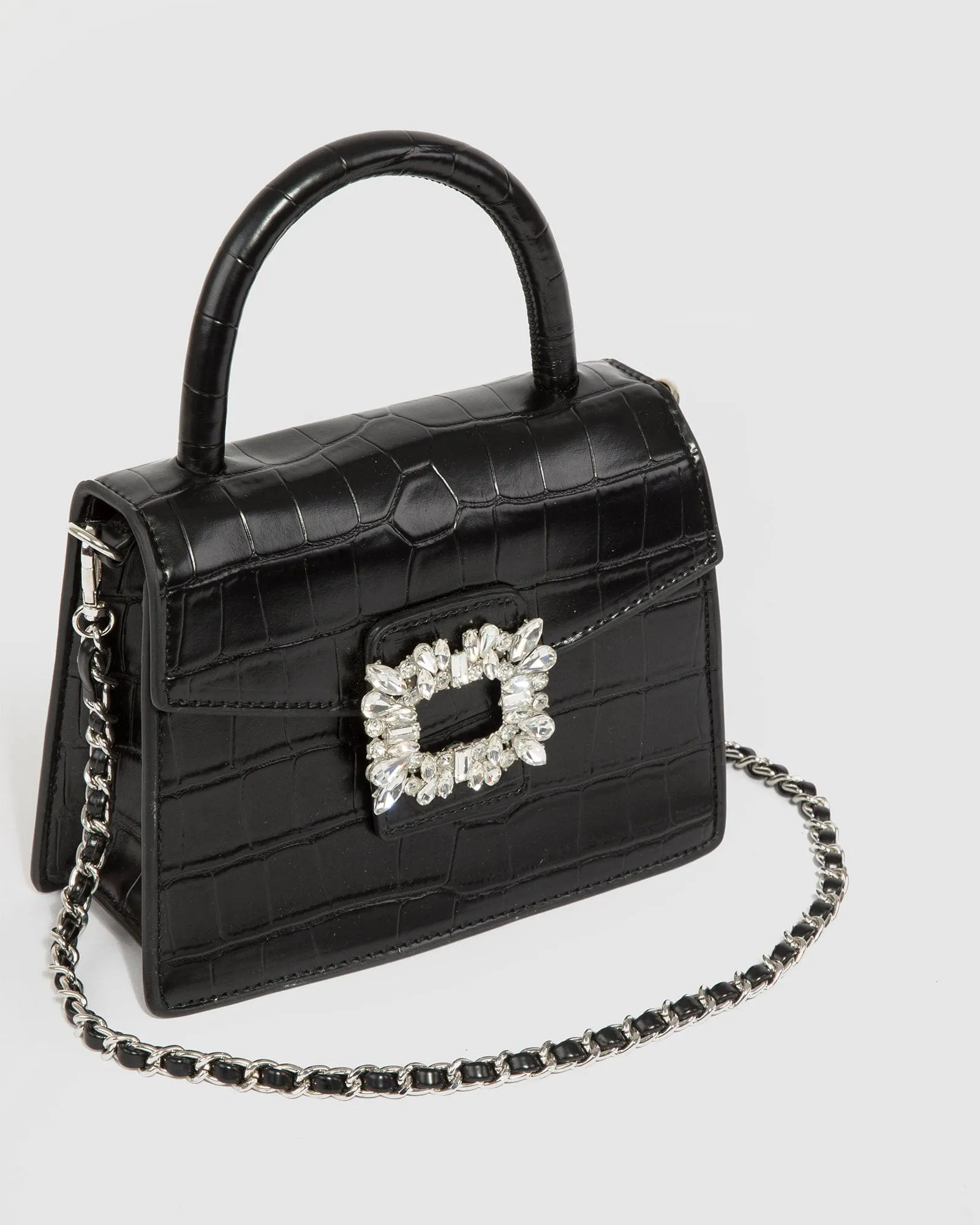 Black Eleanor Top Handle Bag