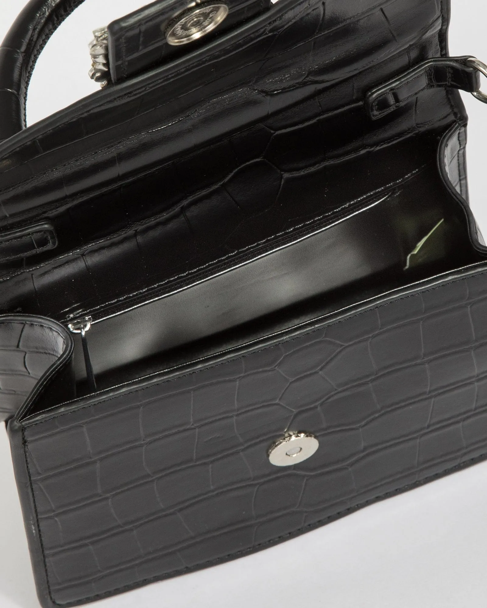 Black Eleanor Top Handle Bag