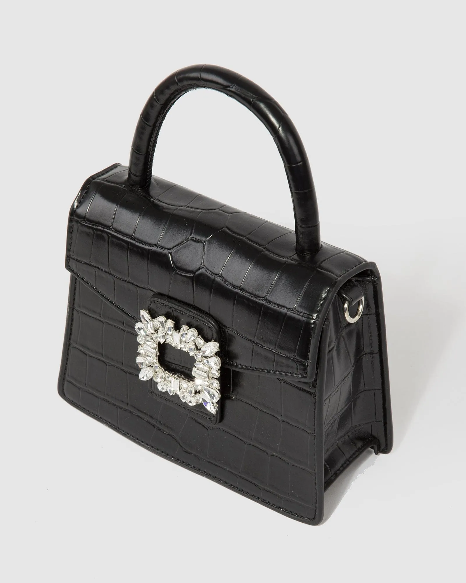 Black Eleanor Top Handle Bag