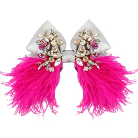 Bow Gilbert Silver & Neon Pink