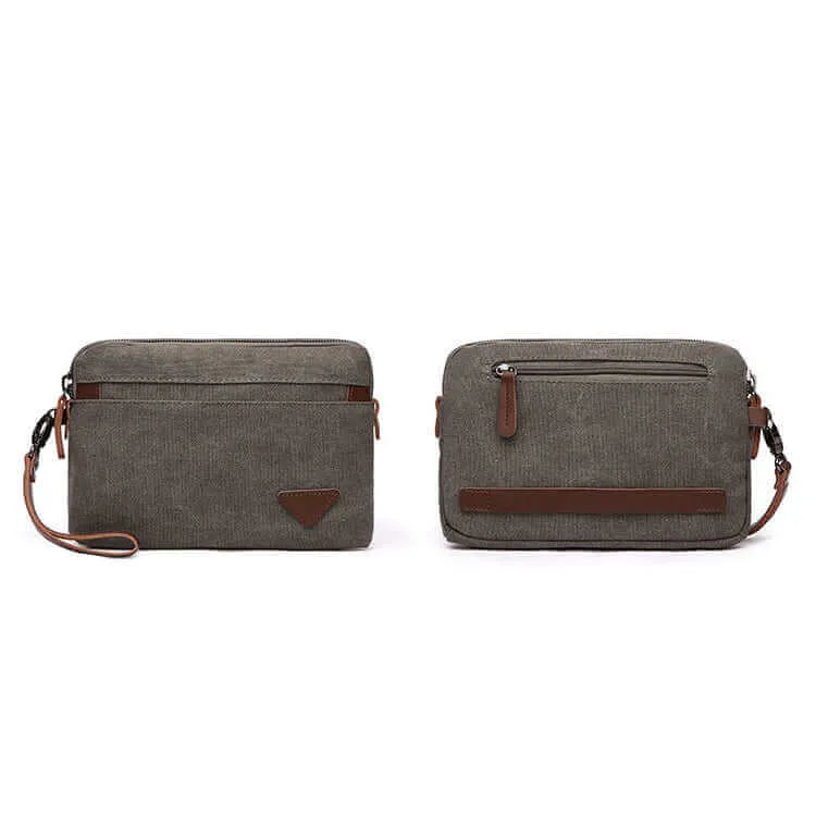 Canvas Multi-Purpose Clutch Bag - Unisex Versatile Design