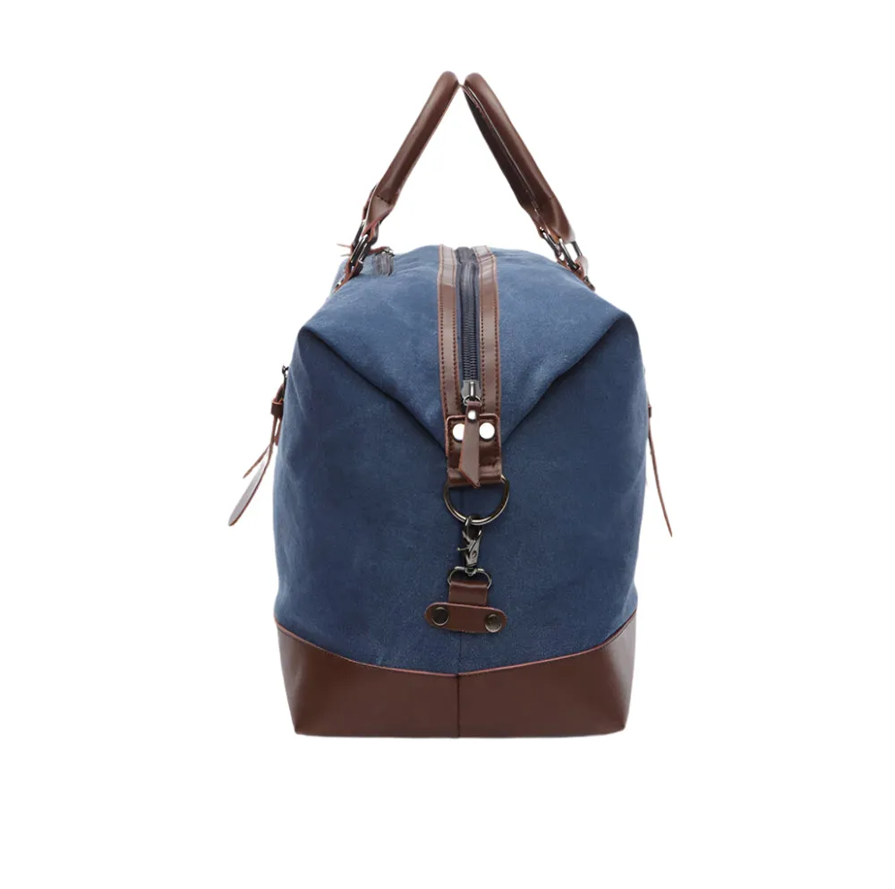 Canvas PU Leather Travel weekend overnight Bag