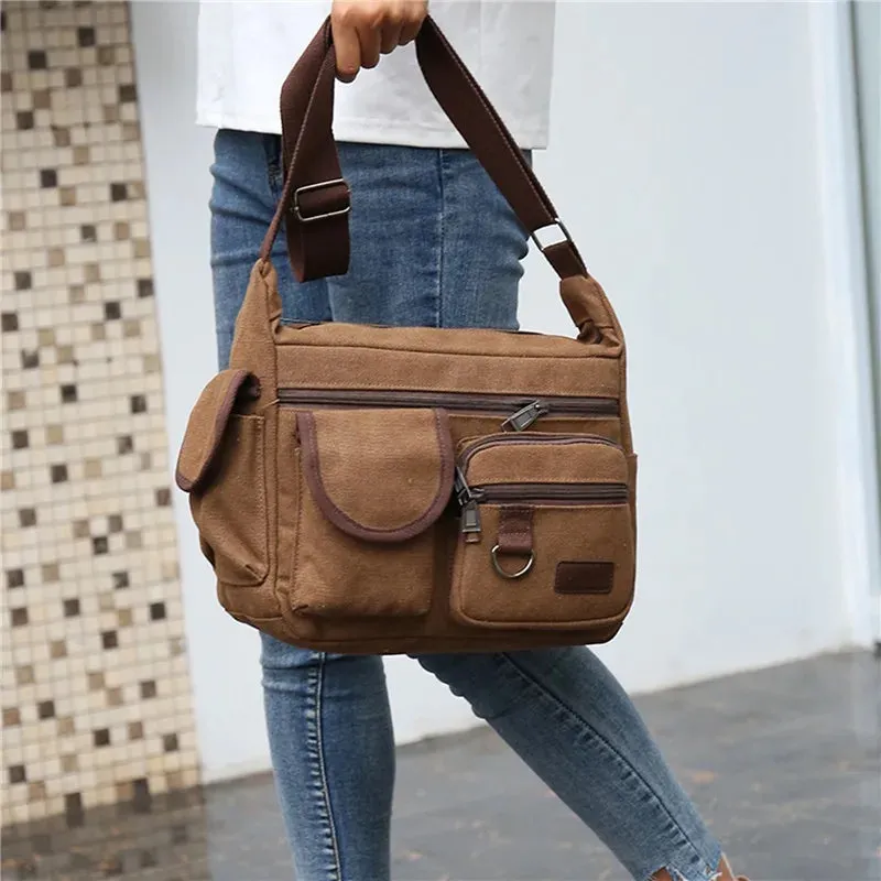 Canvas Shoulder Handbag