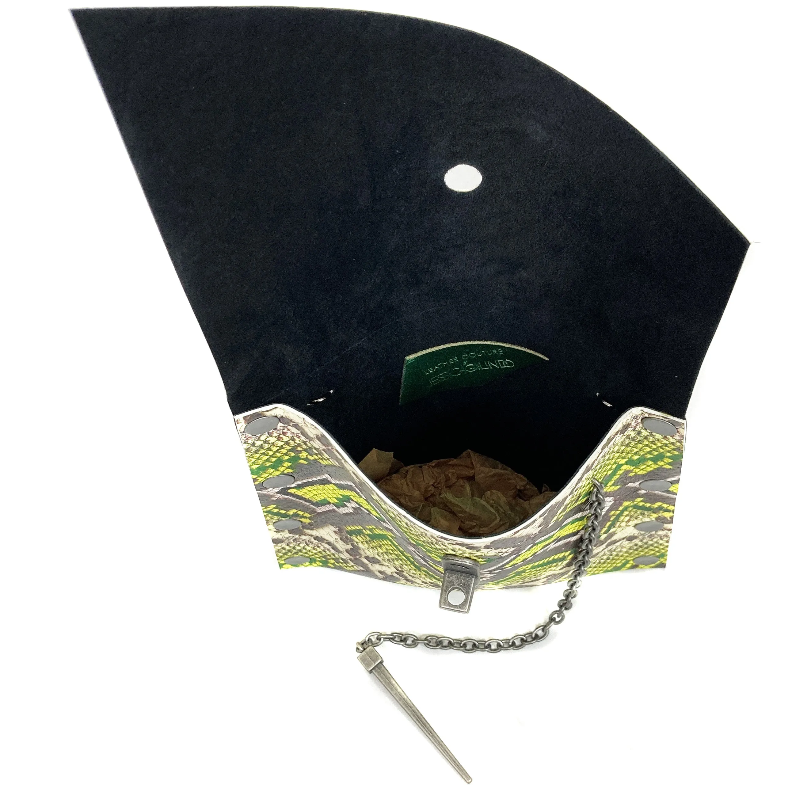 Chartreuse Snakeprint Convertible Fanny Pack