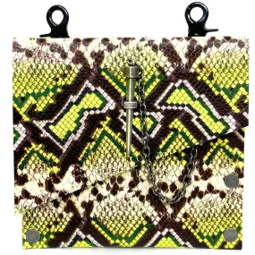 Chartreuse Snakeprint Convertible Fanny Pack