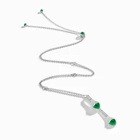 Cleo Long Chain Diamond Drop Pendant Necklace