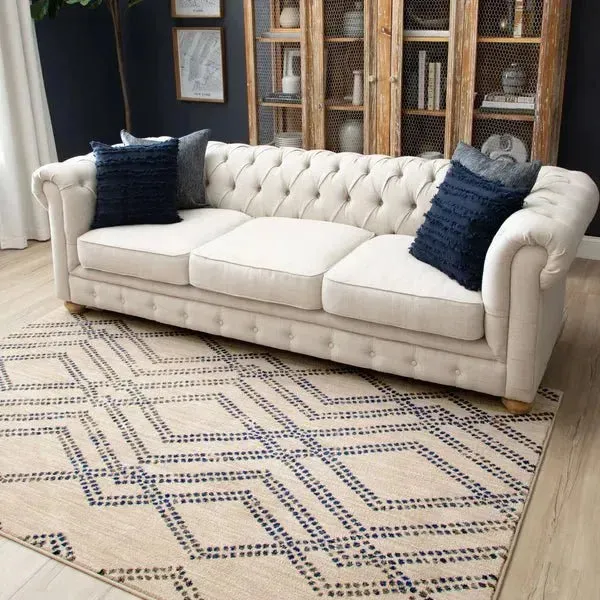 Cosmopolitan 91220 50139 French Affair Ink Blue Rug