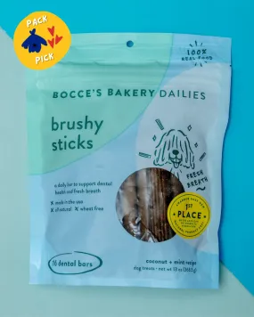 Daily Dental Brushy Sticks for Dogs in Coconut & Mint Recipe