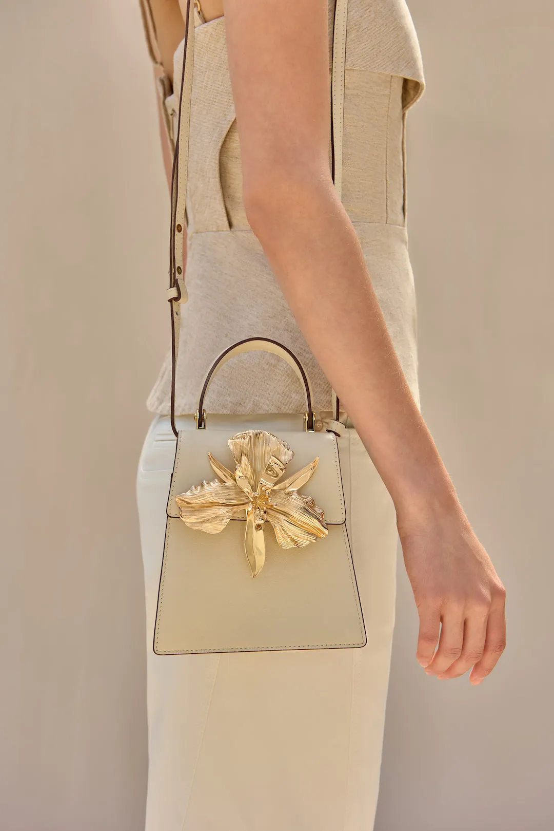 EMILIA MINI TOP HANDLE - ALABASTER