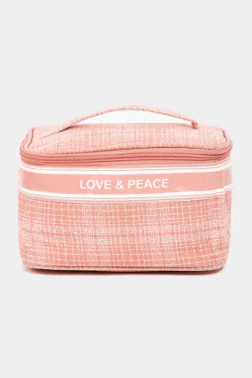 Fame Love & Peace Striped Handle Bag