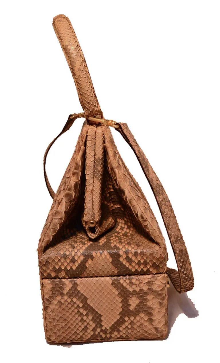 FENDI Natural Python Snakeskin Two-Way Handbag