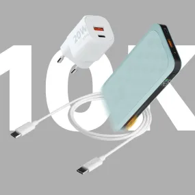 FS5 Teal Blue 10.000 20W   20W Snellader   USB-C PD kabel 100W Bundel