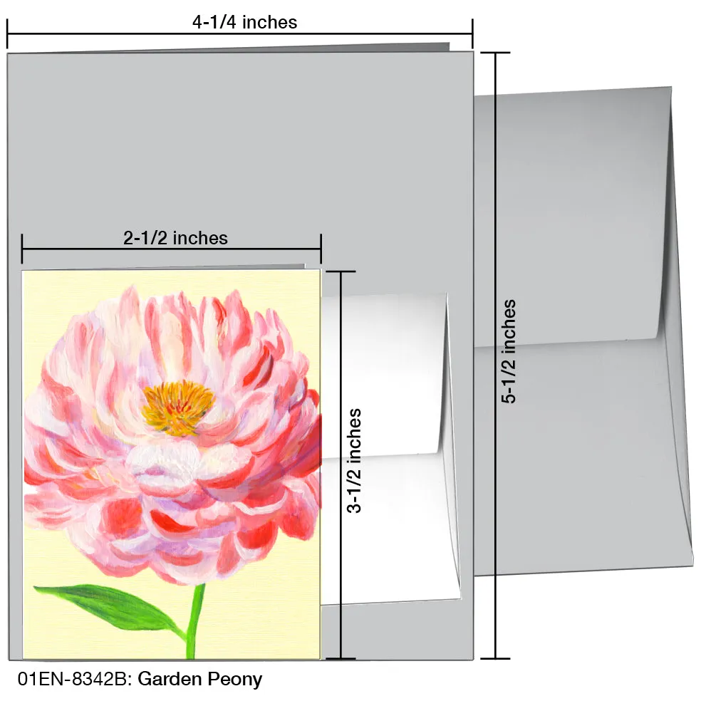 Garden Peony, Greeting Card (8342B)