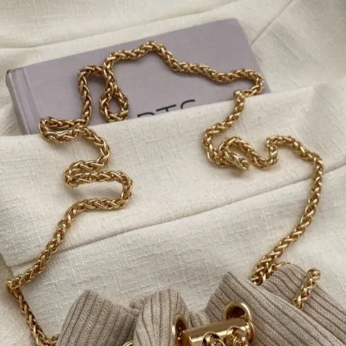 High-end Corduroy Bucket Chain Bag