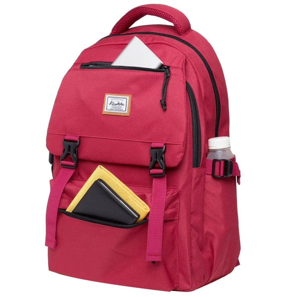KAUKKO Backpack for School,  KS23 ( Red / 18.4L )