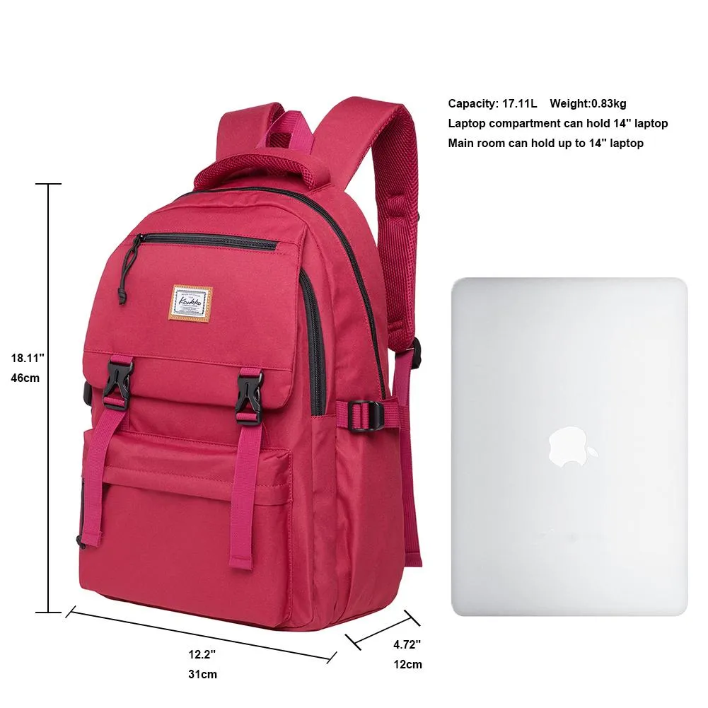 KAUKKO Backpack for School,  KS23 ( Red / 18.4L )