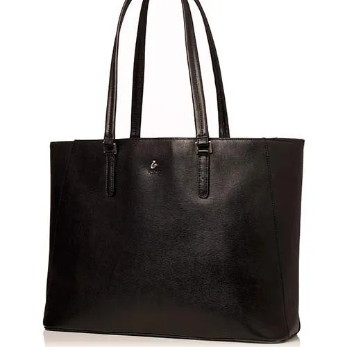 Knomo Cavendish Tote with Removable Sleeve for 14" Laptops - Black