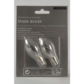Lumineo Warm White 230V 1.5W Spare Bulbs for Candle Bridges (Pack of 2)