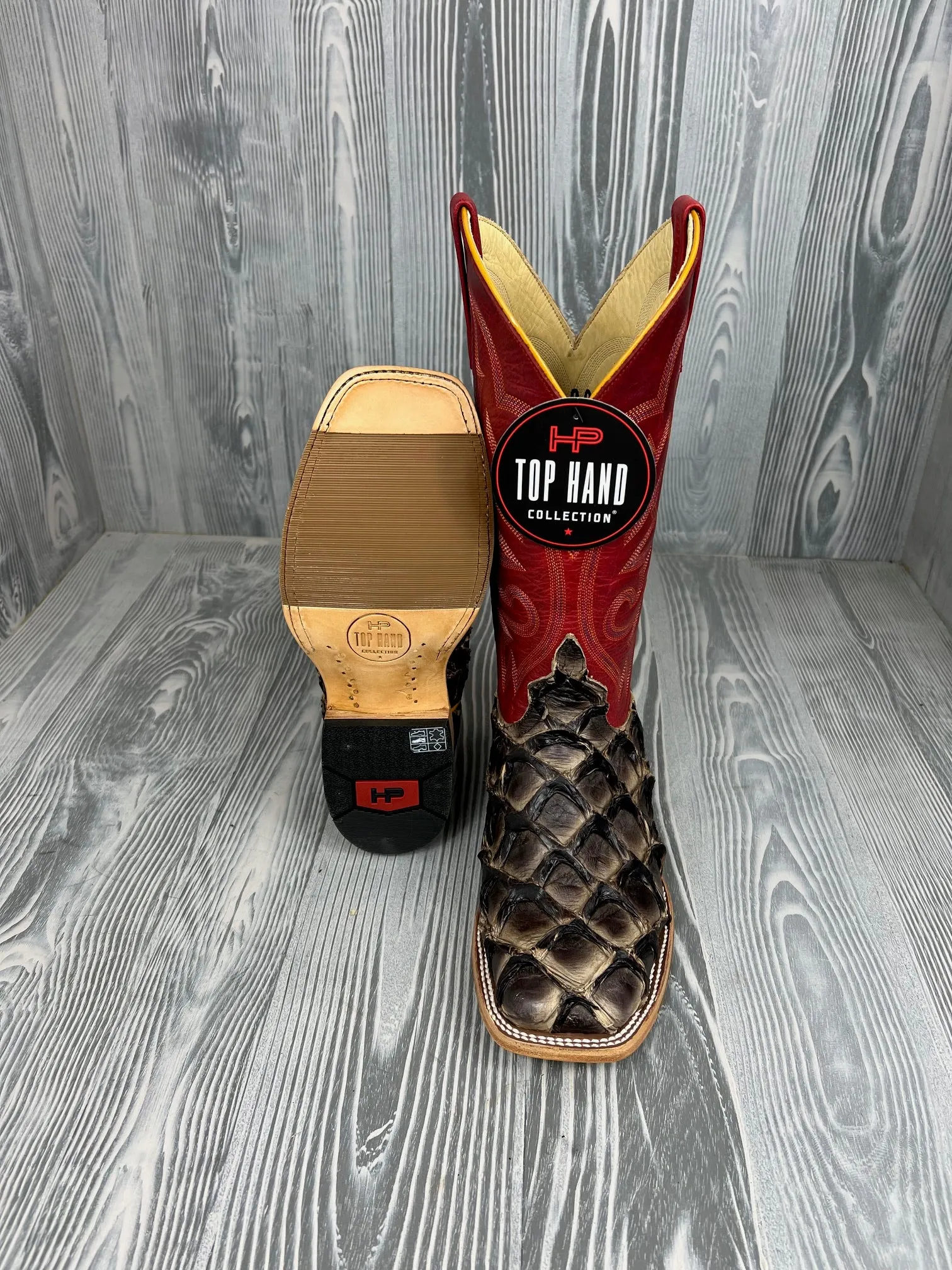 Men's Horse Power Petrified Oak Big Bass with 13" Red Distressed Avatar Tops - HP8068