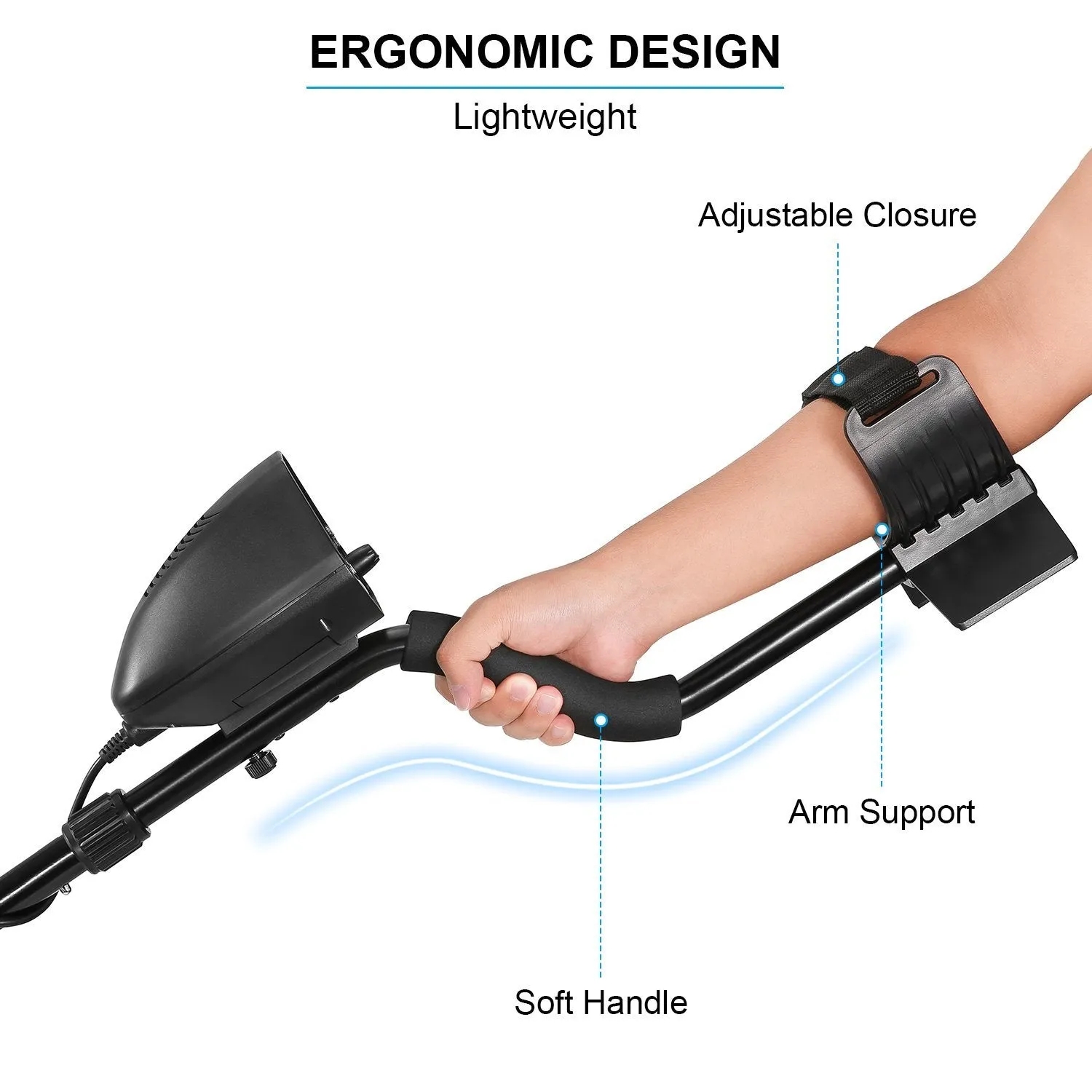 Metal Detector Kit for Kids and Adults with Waterproof Search Coil Backlight LCD High Accuracy Adjustable Sensitivity Height DISC Notch Mode Full Accessories Treasure Hunt Easy Operation