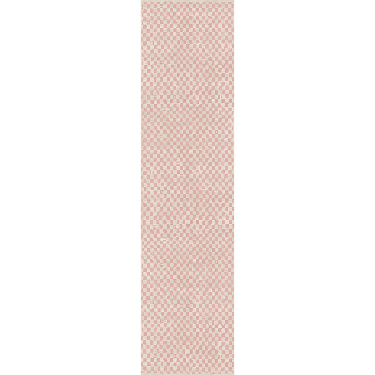 Metro Checkered Malibu Pink & White Rug