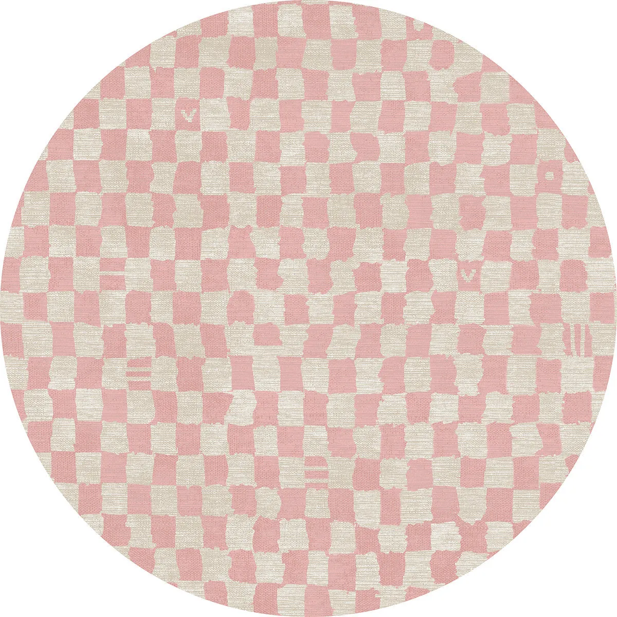 Metro Checkered Malibu Pink & White Rug