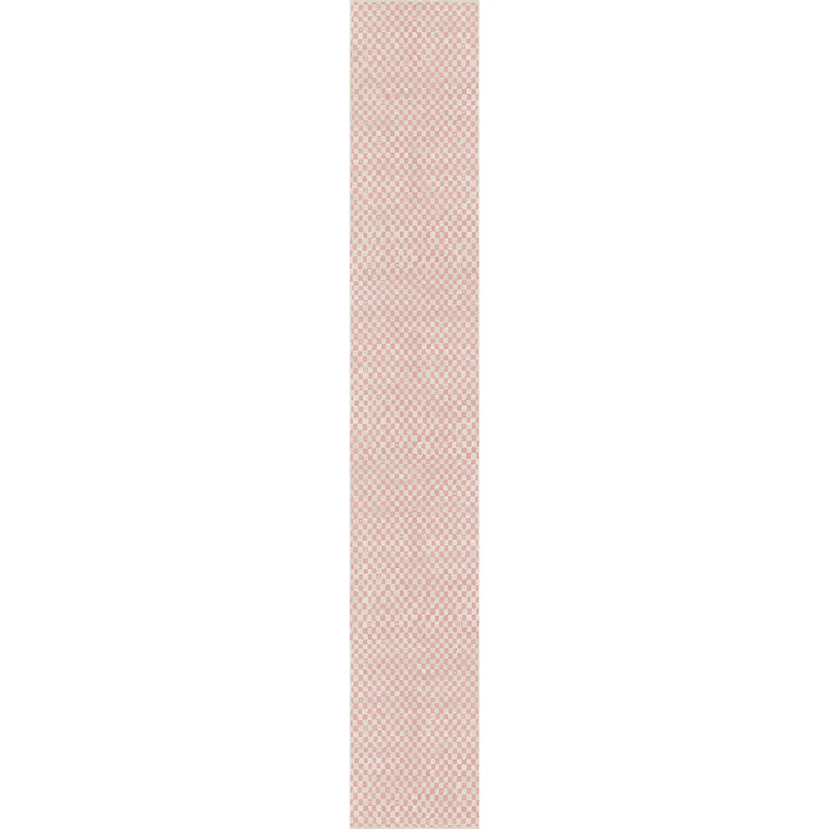 Metro Checkered Malibu Pink & White Rug