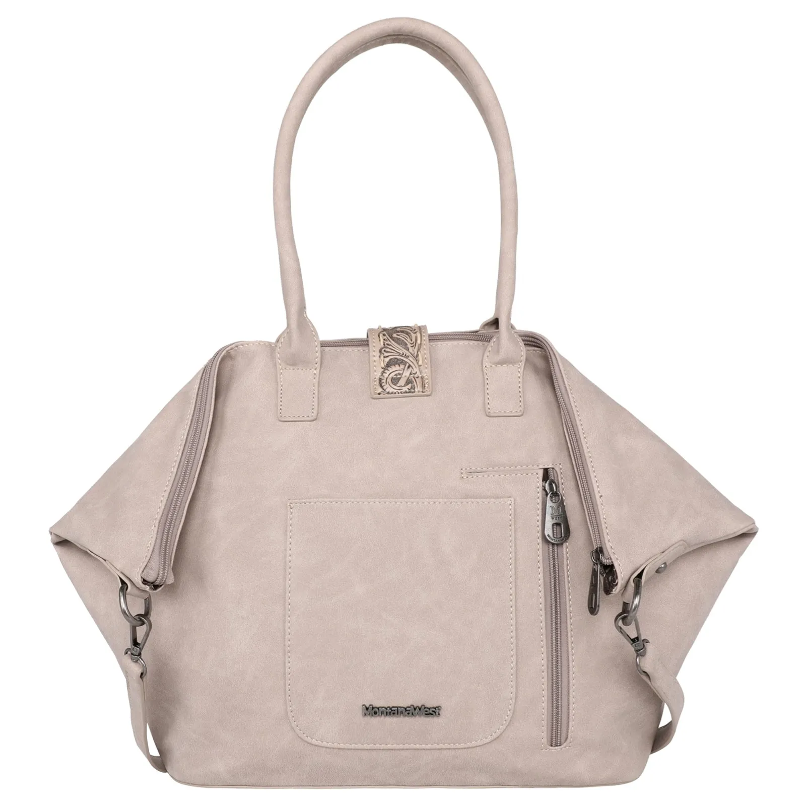 MW1221G-8317 Montana West Tooled Collection Concealed Carry Tote/Crossbody