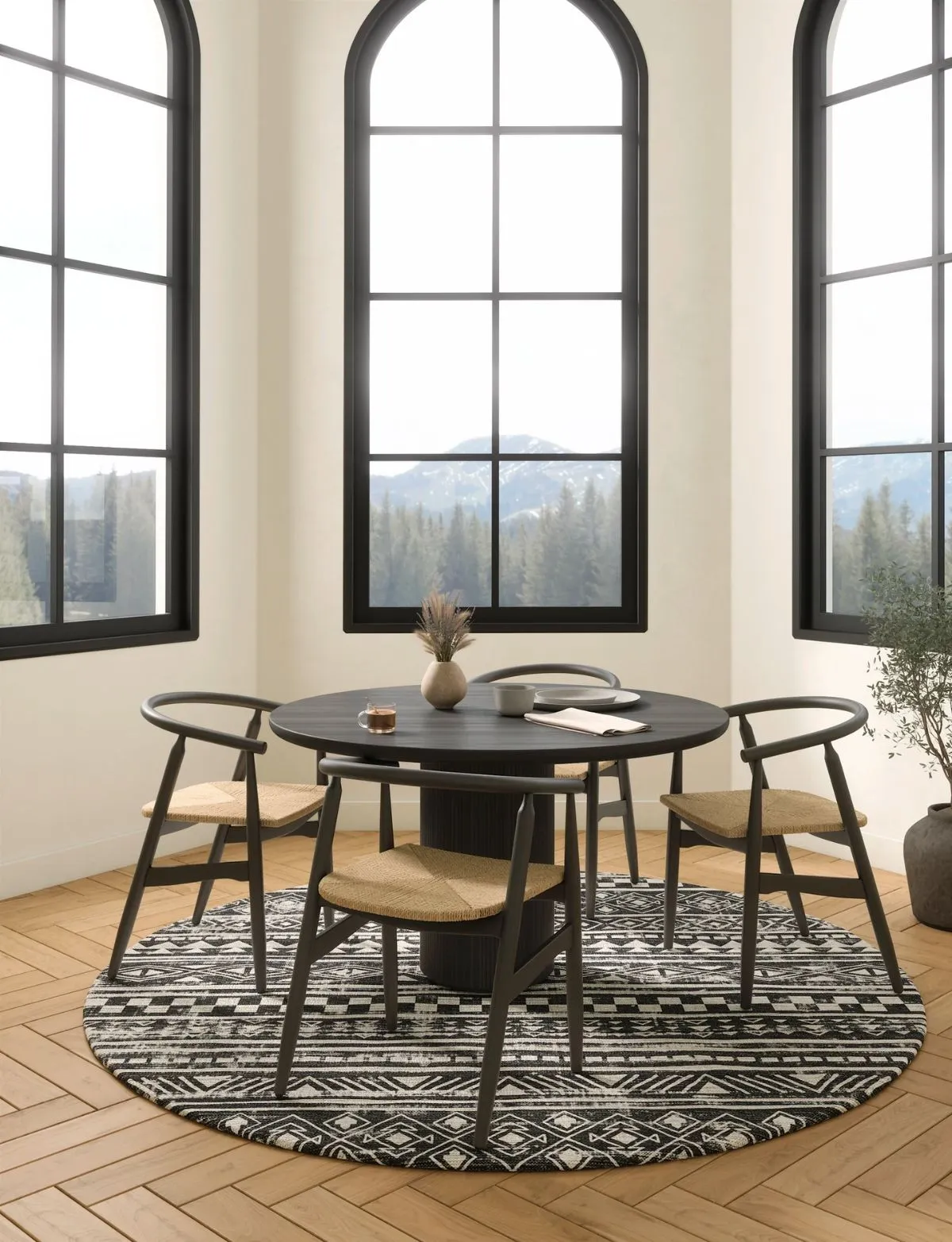 Nadine Black & White Rug