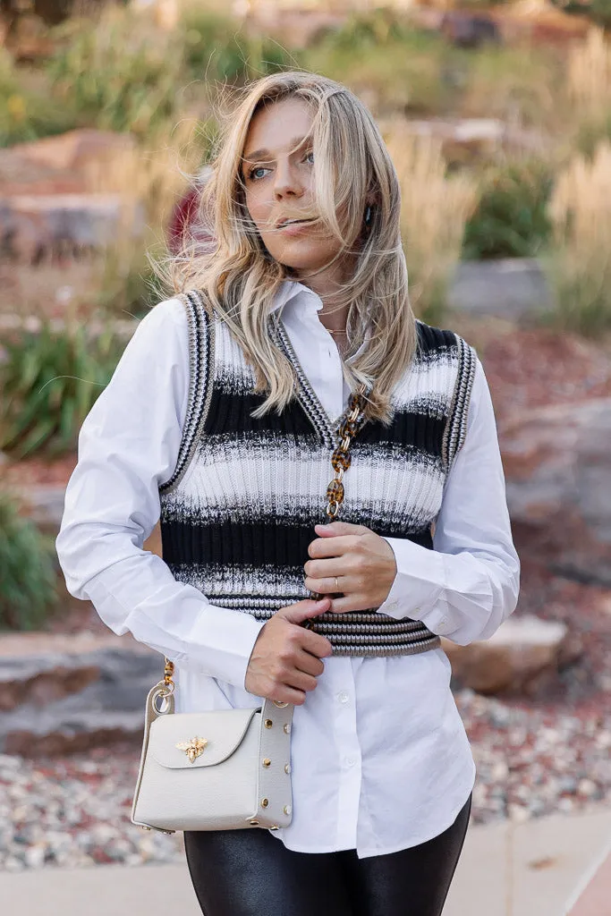 Nina Pebbled Leather Hand Bag, Almond