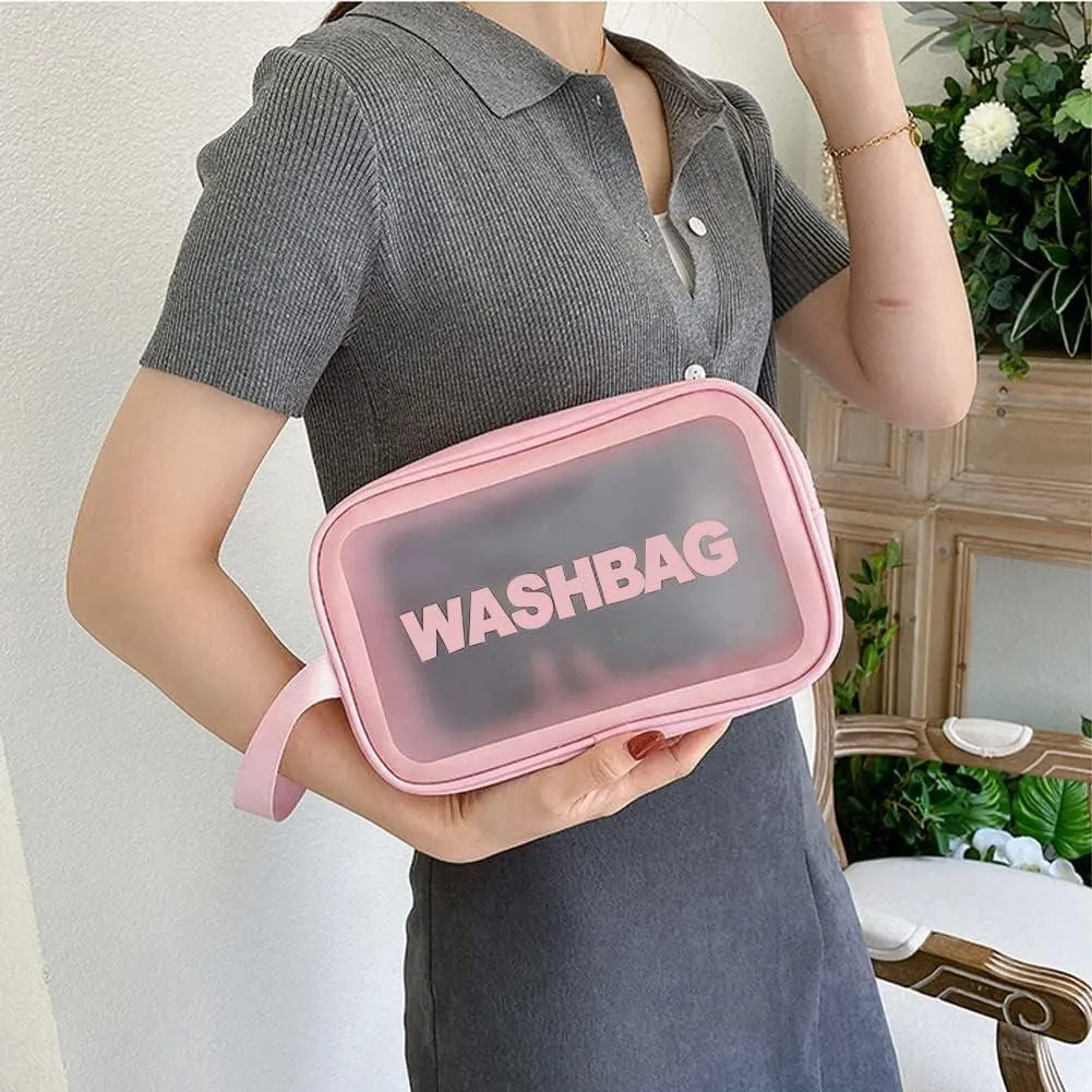 Portable Makeup Organizer Bag WASHBAG-Pink Large(SA2405-117)