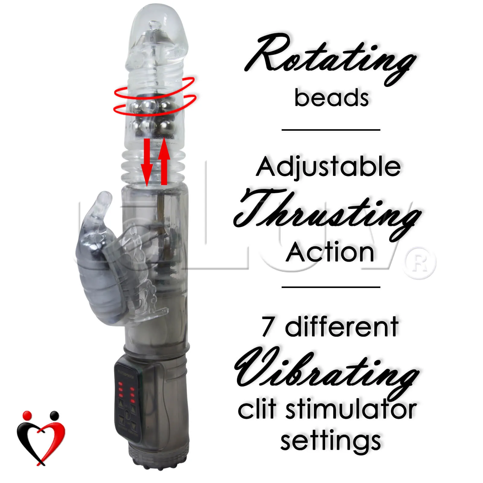 Rabbit Vibrator WATERPROOF Thrusting Butterfly