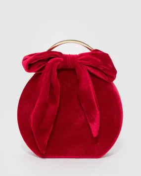 Red Sia Bow Clutch Bag