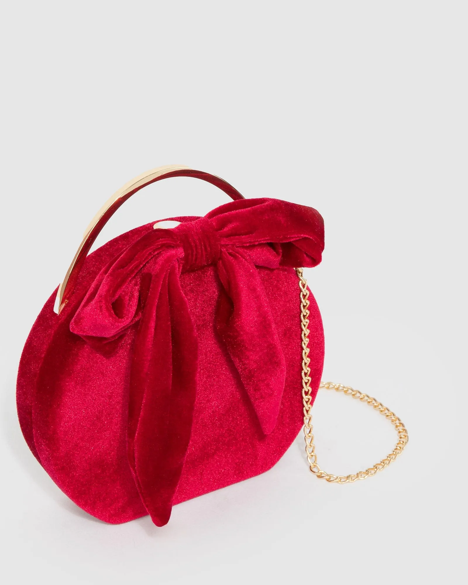 Red Sia Bow Clutch Bag