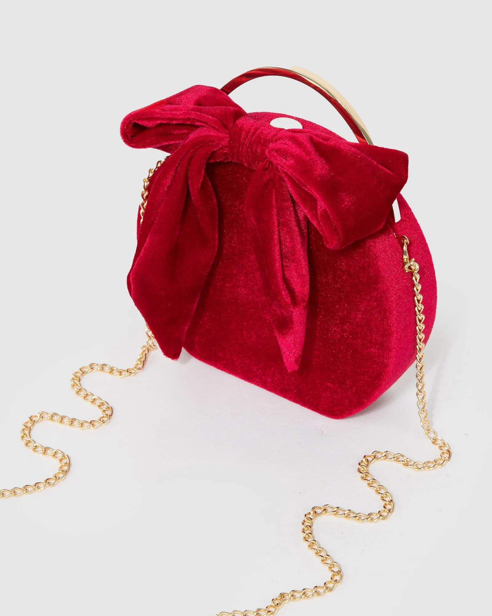 Red Sia Bow Clutch Bag