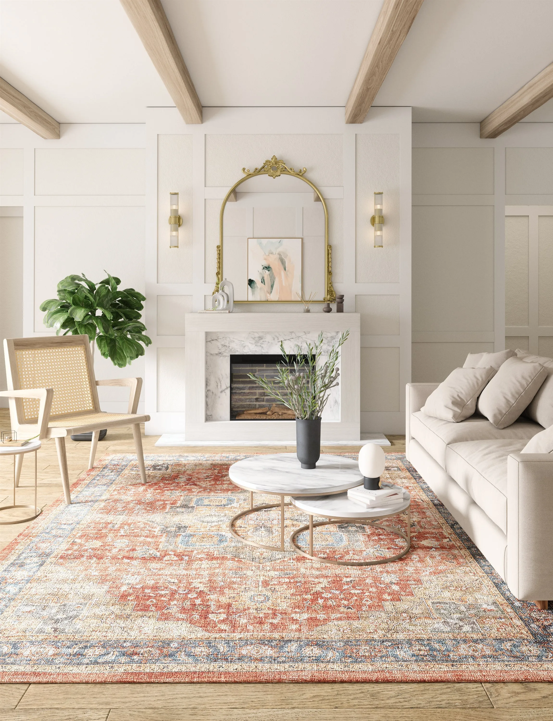 Rivka Terracota Ocean Rug