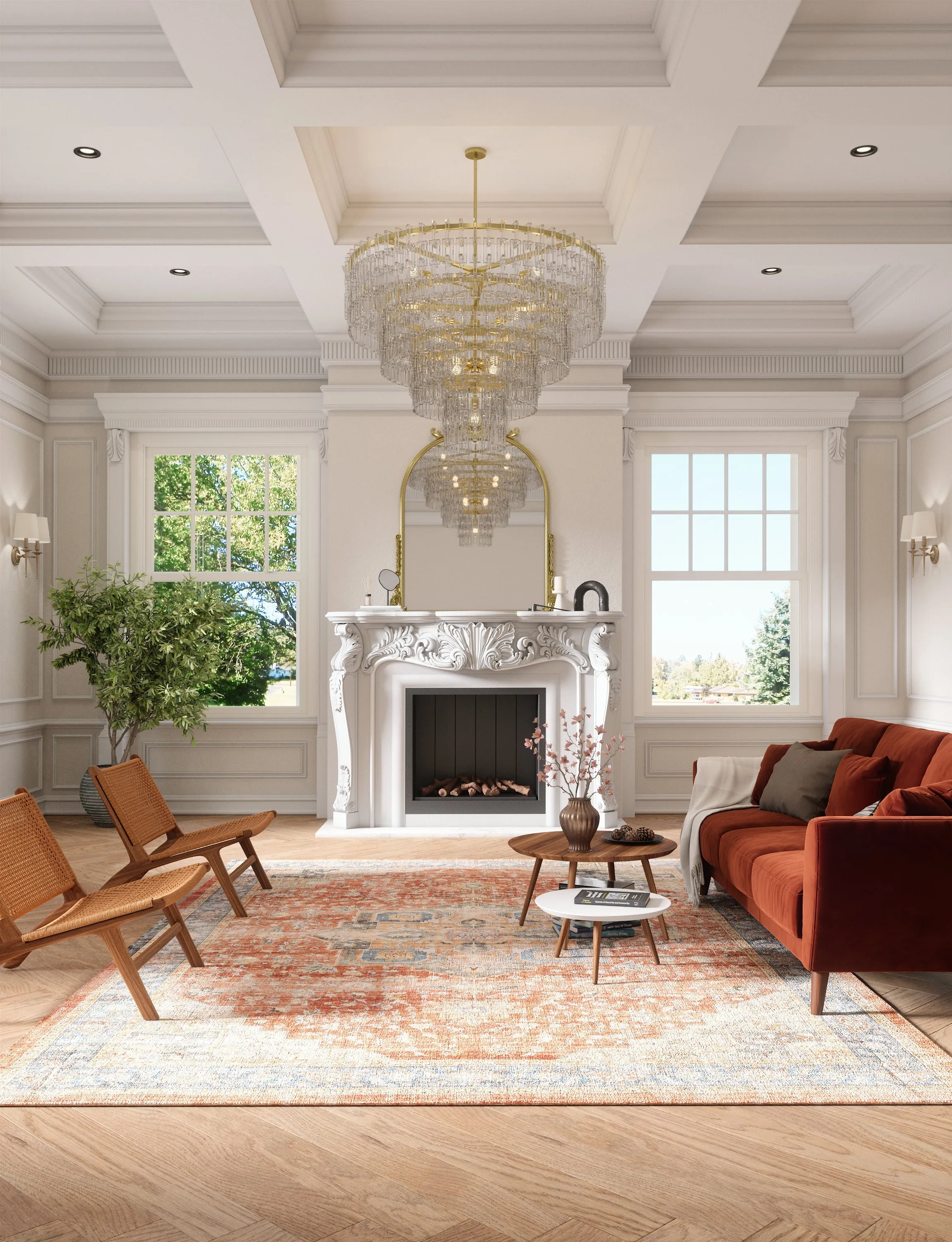 Rivka Terracota Ocean Rug