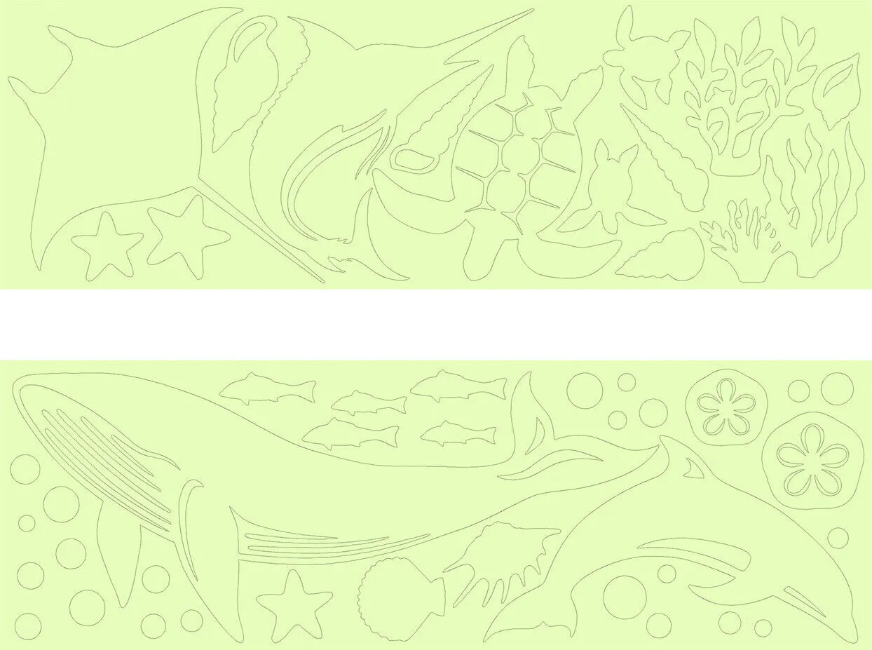 Sea Animal Glow Wall Stickers
